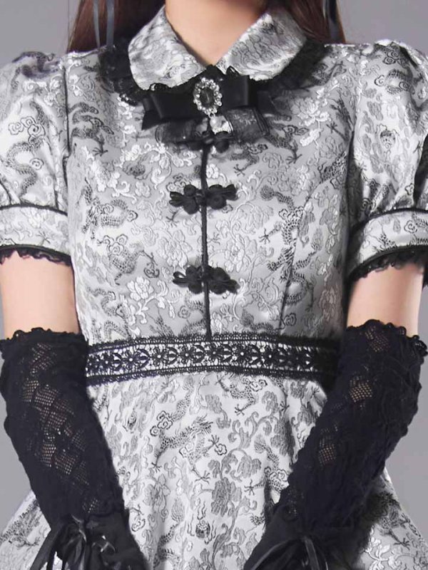 画像11: 【ハロウィン】アームウォーマー付きフレアスカートチャイナ 【コスプレ5点セット】 【S-XLサイズ/4カラー】[HC03] (11)