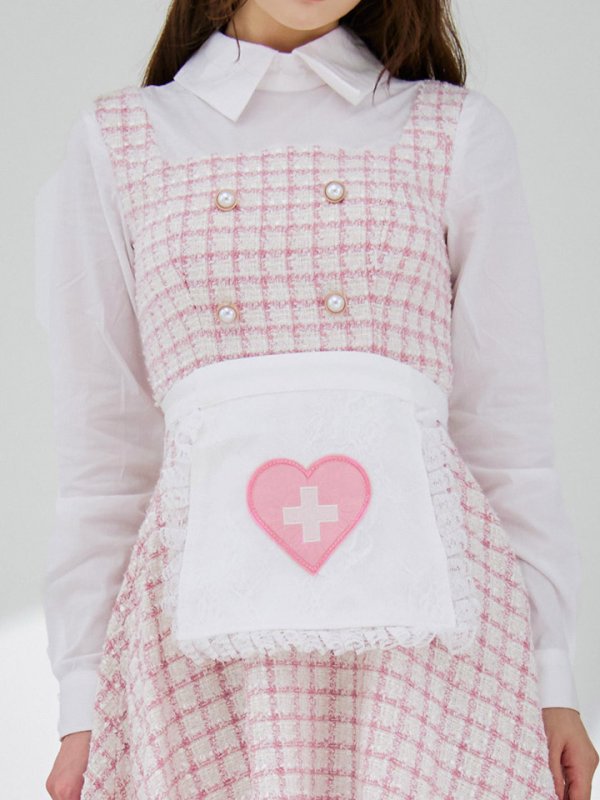 画像19: 【SALE!!】【即日発送！】【ハロウィン】ナースツイードロングフレア 【コスプレ3点セット】 【S-XLサイズ/1カラー】[HC03] (19)