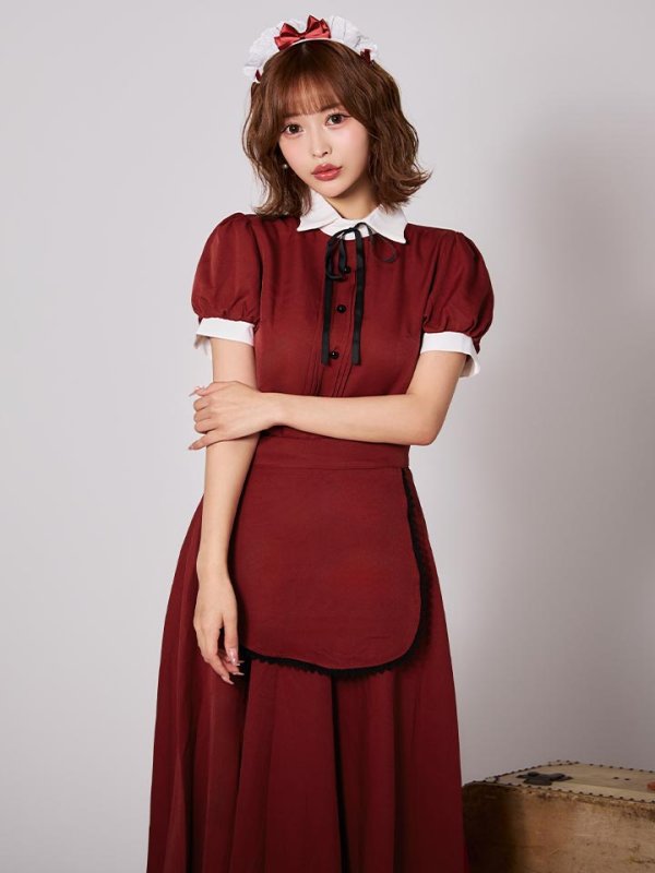 画像2: 【SALE!!】【即日発送】【ハロウィン】クラシカル洋館メイド 【コスプレ3点セット】 【S-XLサイズ/1カラー】[HC03] (2)