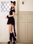 画像11: 【即日発送】【ハロウィン】キャットオフショルビジューセットアップ【コスプレ6点セット】【XS-Lサイズ/3カラー】[HC03] (11)