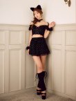 画像13: 【即日発送】【ハロウィン】キャットオフショルビジューセットアップ【コスプレ6点セット】【XS-Lサイズ/3カラー】[HC03] (13)