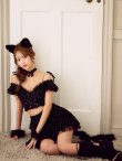 画像8: 【即日発送】【ハロウィン】キャットオフショルビジューセットアップ【コスプレ6点セット】【XS-Lサイズ/3カラー】[HC03] (8)