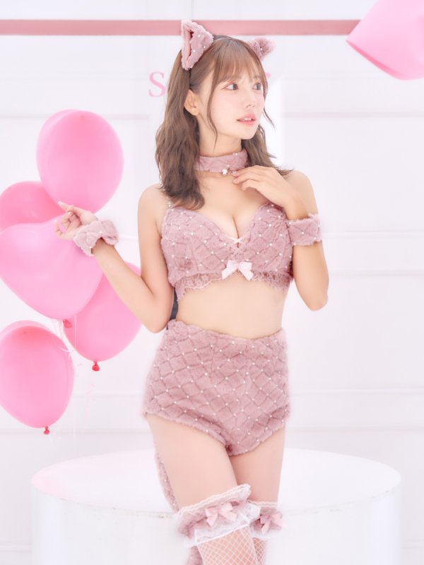 画像4: 【即日発送】【ハロウィン】ビジューファーキャットパンツセットアップ【コスプレ6点セット】【XS-Lサイズ/3カラー】[HC03] (4)