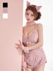 画像2: 【即日発送】【ハロウィン】ビジューファーキャットパンツセットアップ【コスプレ6点セット】【XS-Lサイズ/3カラー】[OF04] (2)