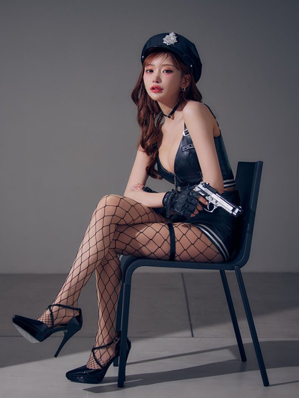 画像13: 【即日発送】【送料無料！】【ハロウィン】レザーポリスセットアップコスプレ【コスプレ8点セット】【XS-Mサイズ/1カラー】[HC03] (13)