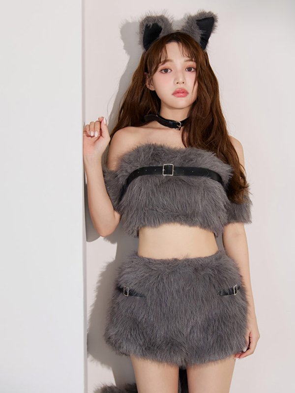 画像8: 【即日発送】【ハロウィン】ファーウルフ/ 狼 オオカミセットアップ【コスプレ6点セット】【XS-Mサイズ/1カラー】[HC03] (8)