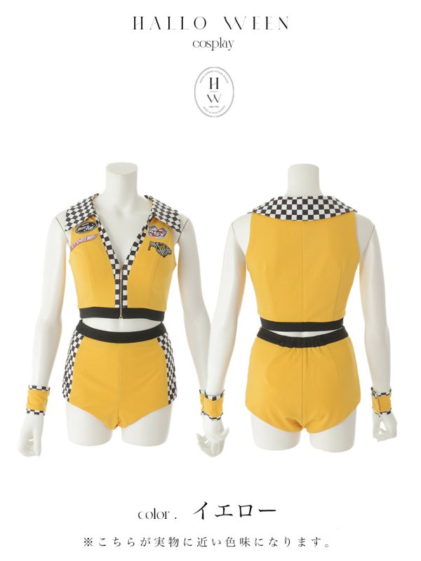 画像27: 【即日発送】【ハロウィン】レースクイーンセットアップ【コスプレ3点セット】【XS-Lサイズ/2カラー】[HC03] (27)