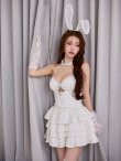 画像34: 【ノベルティ対象】【予約 / 9月下旬発送予定】【送料無料！】【ハロウィン】バニーレースビスチェセットアップ【コスプレ6点セット】【XS-Mサイズ/2カラー】[OF04] (34)