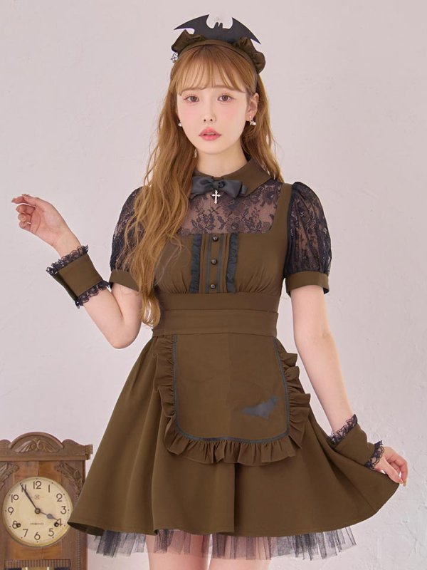 画像17: 【即日発送】【ハロウィン】コウモリクラシカルメイド【コスプレ6点セット】【S-XLサイズ/2カラー】[HC03] (17)