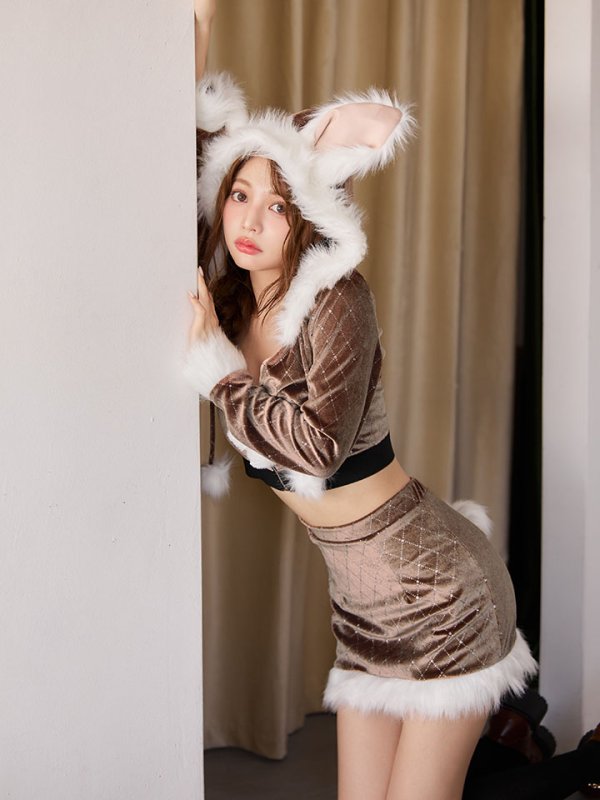 画像17: 【即日発送】【ハロウィン】キルティングビジューうさぎ【コスプレ4点セット】【XS-XLサイズ/1カラー】TH0001-2112[HC03] (17)