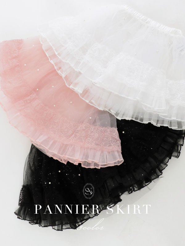 画像3: 【即日発送】【マリームーンコラボ】【ハロウィン】ラメパールシアーチュールスカート / スカート単品【Fサイズ/3カラー】[HC03] (3)