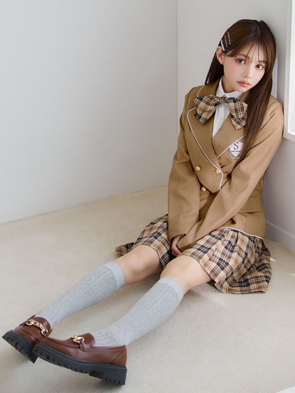 画像3: 【即日発送】【送料無料！】【ハロウィン】韓国JK制服ガール【コスプレ5点セット】【XS-XLサイズ/1カラー】[OF04] (3)