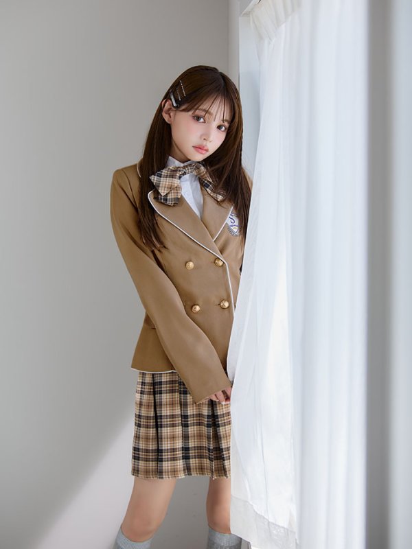 画像8: 【即日発送】【送料無料！】【ハロウィン】韓国JK制服ガール【コスプレ5点セット】【XS-XLサイズ/1カラー】[OF04] (8)