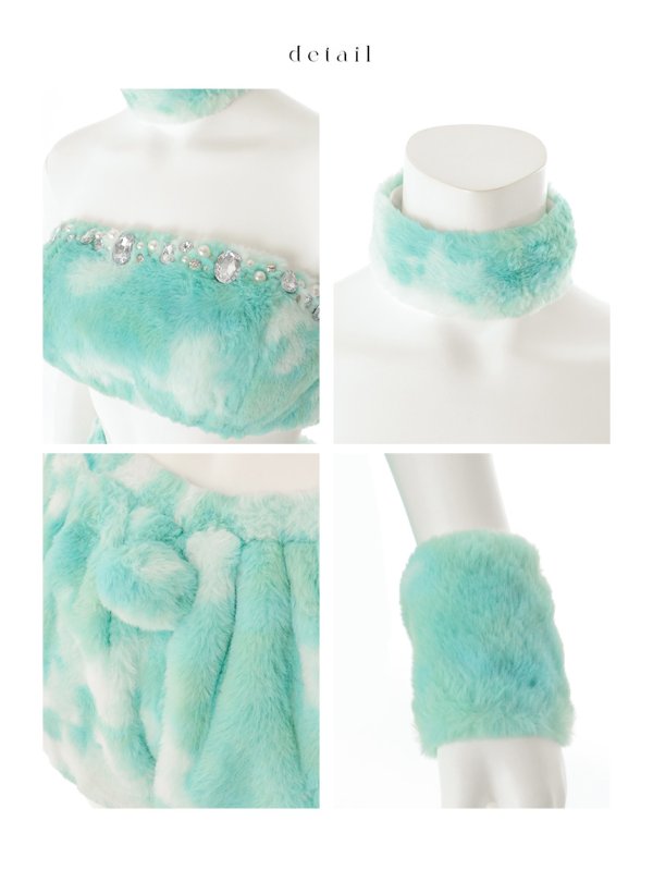 画像40: 【即日発送】【ハロウィン】パステルもこもこバニー【コスプレ7点セット】【フリーサイズ/6カラー】[OF03] (40)