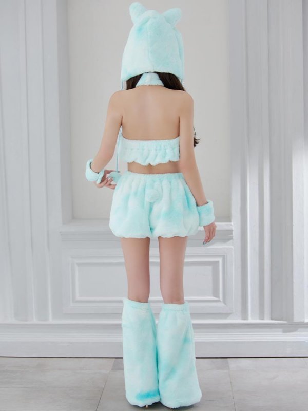 画像14: 【即日発送】【ハロウィン】パステルもこもこバニー【コスプレ7点セット】【フリーサイズ/6カラー】[HC03] (14)