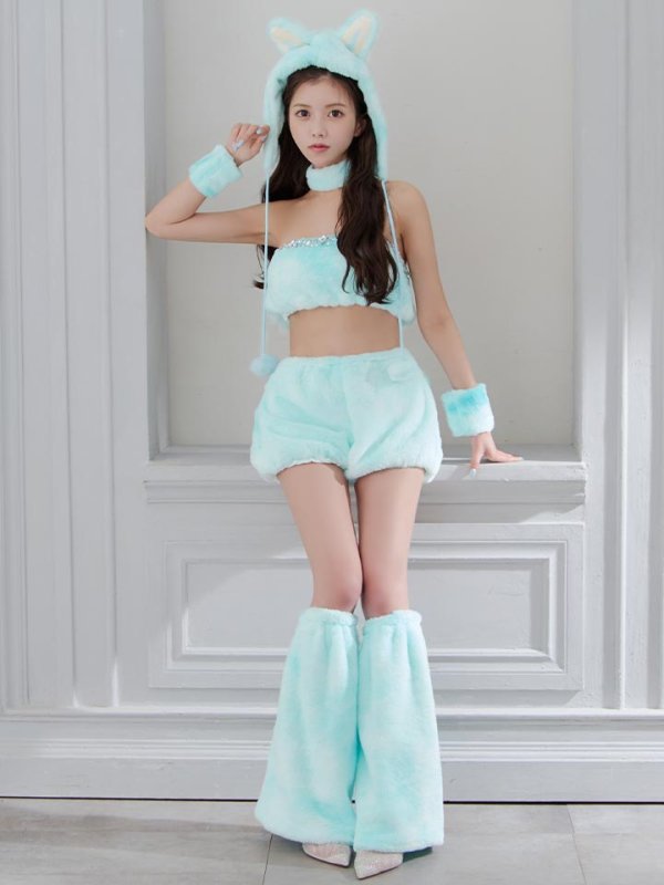 画像3: 【即日発送】【ハロウィン】パステルもこもこバニー【コスプレ7点セット】【フリーサイズ/6カラー】[HC03] (3)