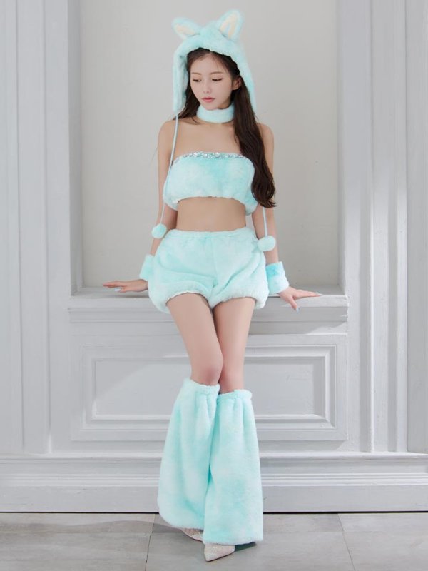 画像8: 【即日発送】【ハロウィン】パステルもこもこバニー【コスプレ7点セット】【フリーサイズ/6カラー】[HC03] (8)