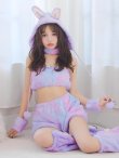 画像3: 【即日発送】【ハロウィン】パステルもこもこバニー【コスプレ7点セット】【フリーサイズ/6カラー】[OF03] (3)