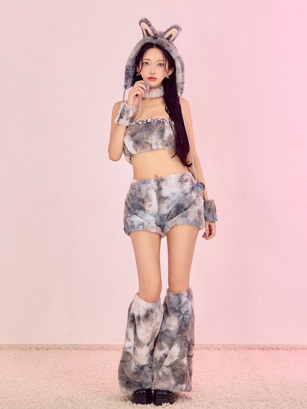 画像8: 【即日発送】【ハロウィン】パステルもこもこバニー【コスプレ7点セット】【フリーサイズ/6カラー】[HC03] (8)