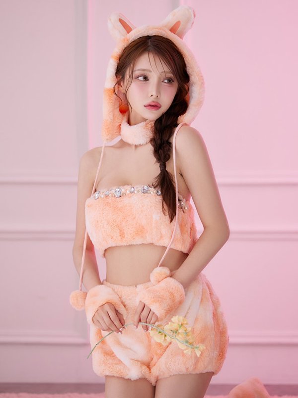 画像36: 【即日発送】【ハロウィン】パステルもこもこバニー【コスプレ7点セット】【フリーサイズ/6カラー】[OF03] (36)