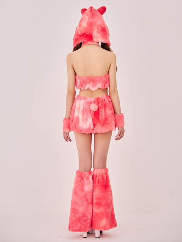 画像12: 【即日発送】【ハロウィン】パステルもこもこバニー【コスプレ7点セット】【フリーサイズ/6カラー】[HC03] (12)