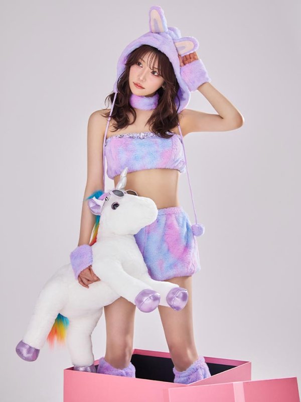 画像8: 【即日発送】【ハロウィン】パステルもこもこバニー【コスプレ7点セット】【フリーサイズ/6カラー】[HC03] (8)