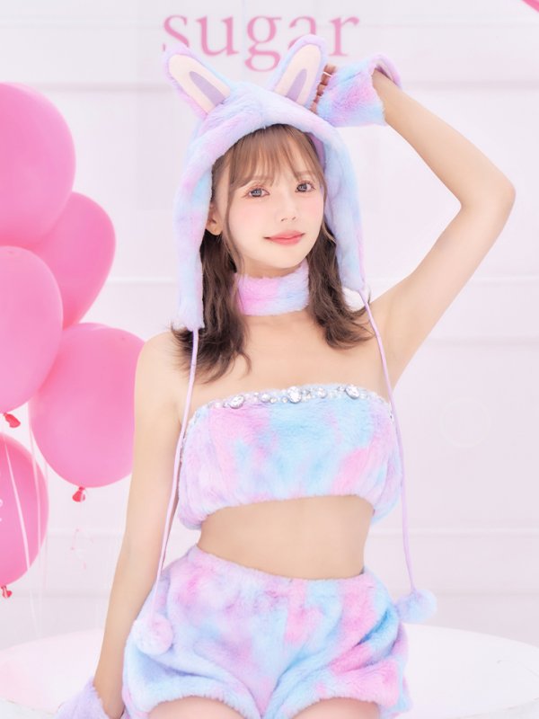 画像6: 【即日発送】【ハロウィン】パステルもこもこバニー【コスプレ7点セット】【フリーサイズ/6カラー】[HC03] (6)