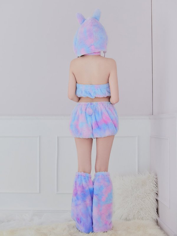 画像11: 【即日発送】【ハロウィン】パステルもこもこバニー【コスプレ7点セット】【フリーサイズ/6カラー】[HC03] (11)