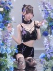 画像3: 【即日発送】【サンリオ】クロミランジェリーセットアップルームウェア【S-L/1カラー】[HC02]ゆりにゃ着用 (3)