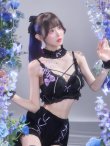 画像7: 【即日発送】【サンリオ】クロミランジェリーセットアップルームウェア【S-L/1カラー】[HC02]ゆりにゃ着用 (7)
