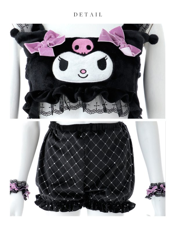 画像25: 【即日発送】【サンリオ】クロミセットアップルームウェア【S-L/1カラー】[OF03] (25)