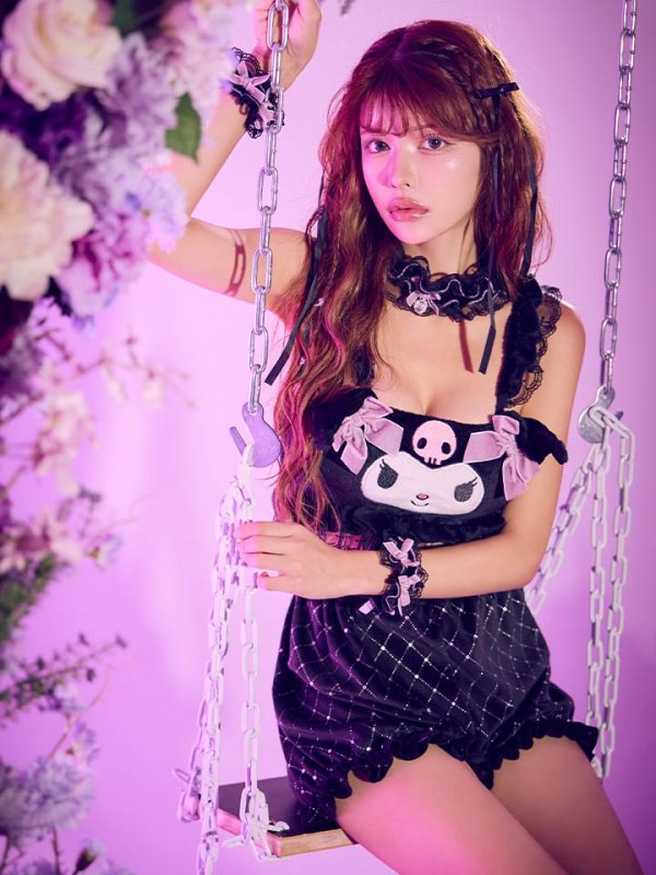 画像1: 【即日発送】【サンリオ】クロミセットアップルームウェア【S-L/1カラー】[OF03] (1)