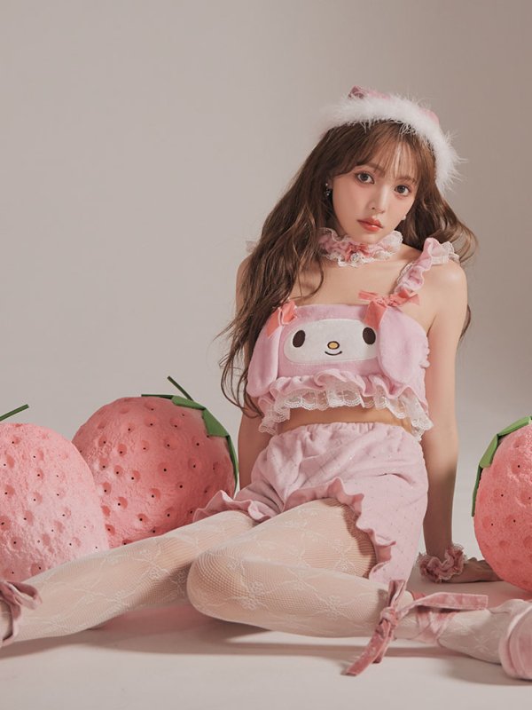 画像11: 【即日発送】【サンリオ】マイメロディセットアップルームウェア【S-L/1カラー】[HC02] (11)