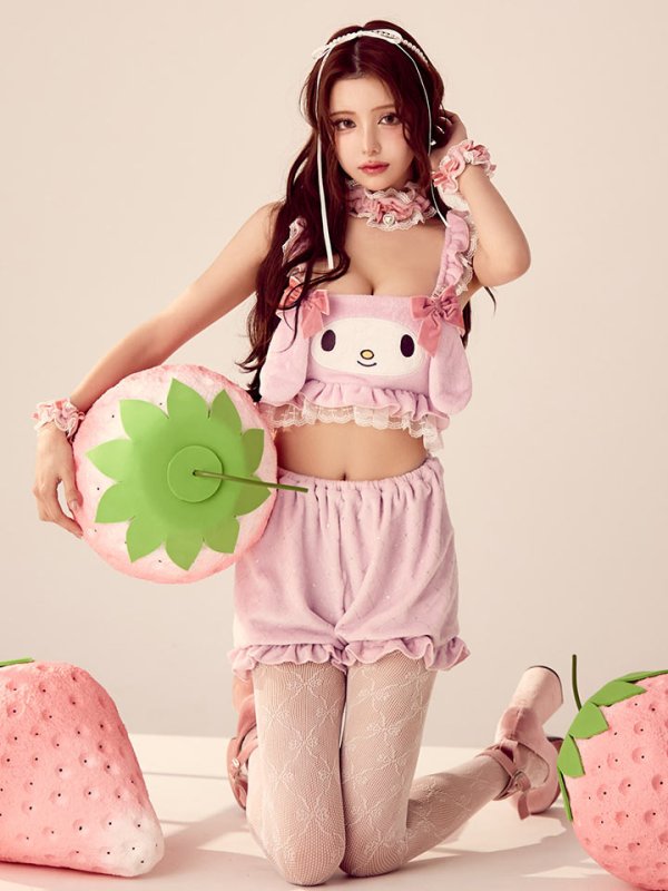 画像17: 【即日発送】【サンリオ】マイメロディセットアップルームウェア【S-L/1カラー】[OF03] (17)