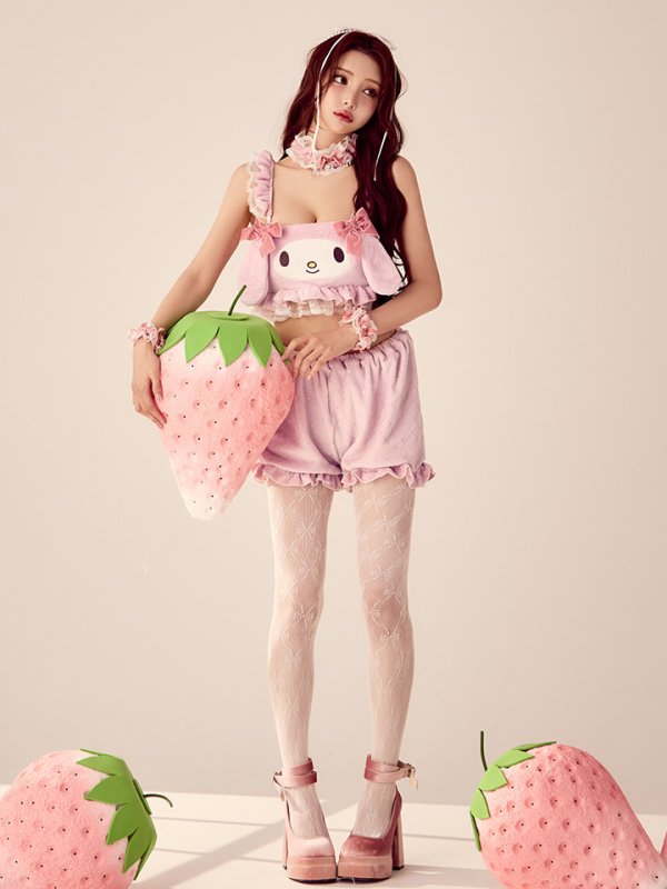 画像5: 【即日発送】【サンリオ】マイメロディセットアップルームウェア【S-L/1カラー】[OF03] (5)