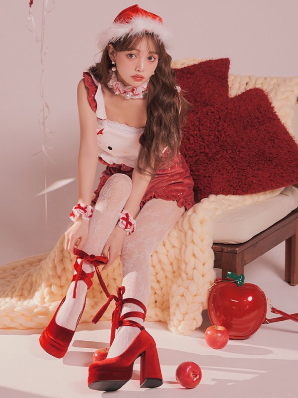 画像5: 【即日発送】【サンリオ】ハローキティキルティングセットアップルームウェア【S-L/1カラー】[HC02] (5)