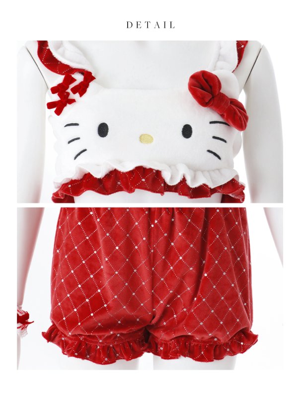 画像19: 【即日発送】【サンリオ】ハローキティキルティングセットアップルームウェア【S-L/1カラー】[OF03] (19)