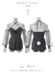 画像16: 【ハロウィン】ドットチュールロングスリーブバニーコスプレ【4点SET】【XS-Mサイズ】[OF03]まみ着用 (16)