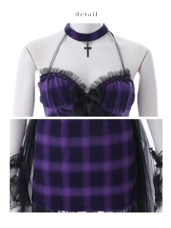画像25: 【即日発送】【ハロウィン】チュールロングトレーン魔女コスプレ【コスプレ3点SET】【XS-Mサイズ】[OF03]あいり着用 (25)