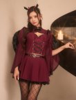 画像19: 【送料無料！】【ハロウィン】ゴシックテイストオフショル洋風メイドコスプレ / ケープ長袖リボンデビルコスプレ[OF03] (19)