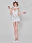 ホワイト　モデル：れみれみ　身長：163cm　着用サイズ：Sサイズ