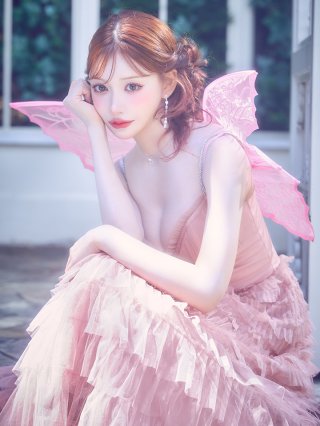 ジュネビビアン カラードレス 光沢 ボリューム 日本製 コスプレ ハロウィン ピンク ハロウィンコスプレ 通販 - sugar（シュガー）