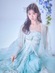 画像3: 【即日発送】【送料無料！】【ハロウィン】アイスブルー刺繍ロングシフォン漢服セット【コスプレ3点SET】【Fサイズ】[OF04]加藤美南着用 (3)