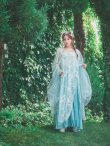 画像11: 【送料無料！】【ハロウィン】アイスブルー刺繍ロングシフォン漢服セット【コスプレ3点SET】【Fサイズ】【予約/8月下旬発送予定】[OF03]三上悠亜着用 (11)