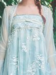 画像24: 【送料無料！】【ハロウィン】アイスブルー刺繍ロングシフォン漢服セット【コスプレ3点SET】【Fサイズ】【予約/8月下旬発送予定】[OF03]三上悠亜着用 (24)