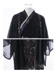 画像15: 【ハロウィン】ブラック×ゴールド刺繍漢服コスプレ【3点SET】【L-XLサイズ】[OF03]今井暖大着用 (15)