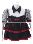 画像5: 【即日発送】【送料無料！】【ハロウィン】レースアップリボンデビルコスプレ【コスプレ6点SET】【S-Mサイズ/3カラー】[OF04] (5)
