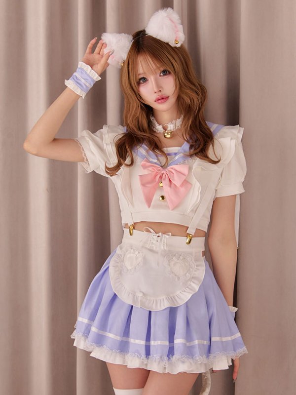 画像1: 【即日発送】キャンディテールセーラーキャット【マリームーン】【ハロウィンコスプレ9点セット】【フリーサイズ/3カラー】[HC03] (1)