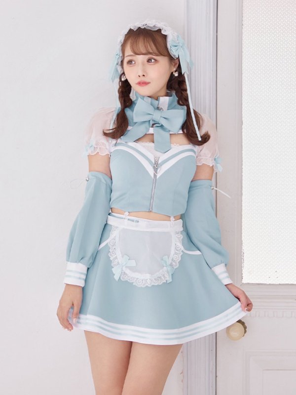 画像13: 【即日発送！】【sugar nine×マリームーンコラボ】 【ハロウィン】マリームーンコラボジャージメイド 【コスプレ8点セット】 【XS-Lサイズ/2カラー】[HC03] (13)