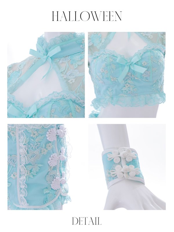 画像37: 【ハロウィン】【sugar nine×マリームーンコラボ】 マリームーンコラボセットアップチャイナ 【コスプレ5点セット】 【XS-Mサイズ/4カラー】[OF04] (37)